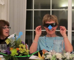 Connie is amazed to find that the blue tab is a unique type of snow screen