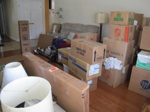 Stacking up in the living room