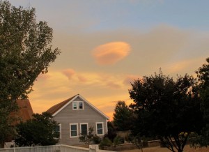 Some lenticular clouds looking southeast (I think) from Diana's house