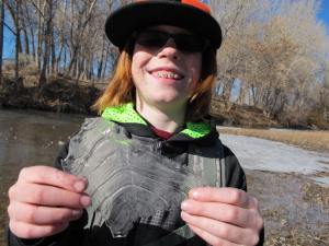 Thin ice that sounds like glass breaking