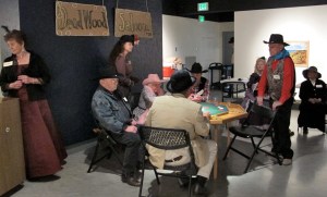 The high stakes poker game in progress.