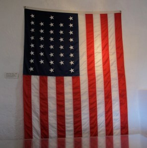 An 1864 flag with 36 stars (right after Nevada became a state)