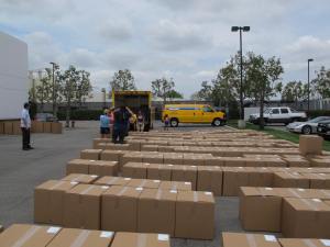 Getting ready to load those boxes onto the truck