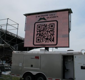 Promoting the social media aspect of Donate Life to increase awareness of the cause.  Just point your smart phone and click.  Doesn't work on my phone, though.  I have a dumb phone.