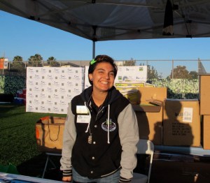 Monica waiting for her first VIP to check in.  Do you think she's practicing her welcome smile?