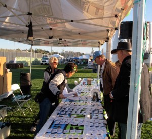 Checking in the VIPs.  Sharyn Miller is the helper.