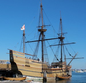 Mayflower II at the dock in Plymouth