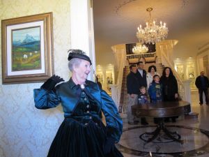  Jan was the second greeter just inside the Mansion.  People loved her!