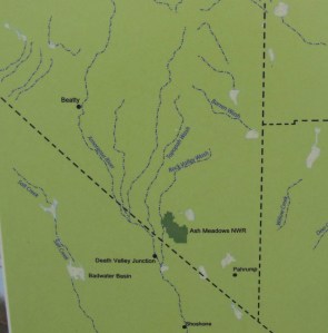 The map shows where some of the watershed is as well as little towns I will speak of.