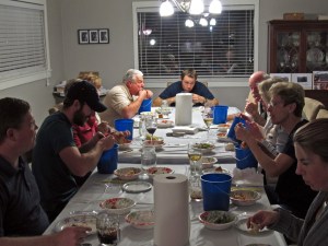 After we were all served, we all dug in, fingers and all and supped with delight. You can see that no one was holding back.