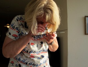 Diana is ever prepared to examine antiques