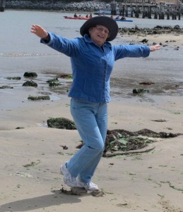 Dot is enjoying the sea breeze and trying out her own wings.