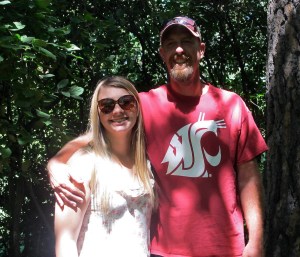 Sierra and Erik in a little private glen he made for the WSU president
