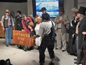 Peachy ends up getting the shaft and is carted back into the saloon in a Gottrocks Mine ore cart.