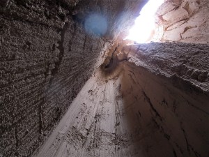 The erosions caused some caves to be made and we could walk in them. Walk we did and they were really impressive. We could see the sky out of some of the caves and I think the walls were more than 30 feet tall