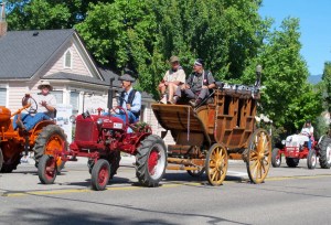 This tractor was even pulling a stagecoach!