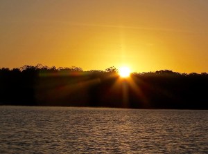 My first Galápagos sunset was viewed from the Zodiac…different from those around the Sierra Nevadas, but it was beautiful.