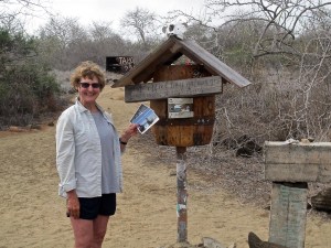 The tradition still lives on and we were welcome to deposit letters in the barrel and take a letter back to the mainland.