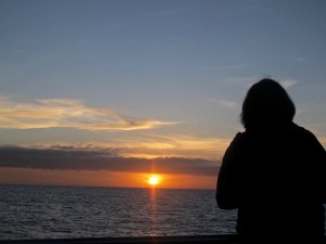 A nice sunset, but we didn’t see the green flash.