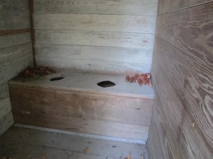 This outhouse comes with its own corn cobs!