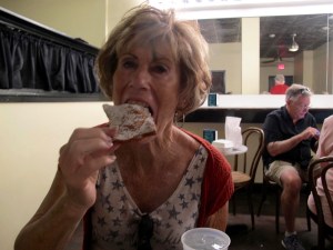  Jerri’s first taste of a beignet. It was tasty, but I’m sorry we didn’t get to try the Café du Monde. 