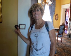 A cannon ball is lodged in the parlor wall of the Cedar Grove Plantation.