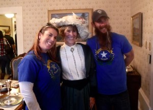 Jolee, Jerri and Scott in the mansion formal dining room