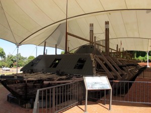The USS Cairo (pronounced Kay-ro) was sunk in the River and salvaged in the 1960s. The boat’s remains are partially reconstructed and many recovered artifacts are displayed in the nearby museum. You can get a feel of a sailor’s life when you see those artifacts. It certainly wasn’t an easy life for them aboard the Cairo.