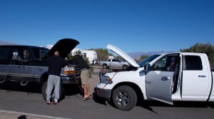  Jumping Jason’s truck for the trip to Darwin Falls.
